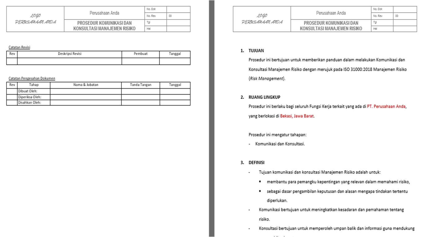 Detail Contoh Manajemen Risiko Nomer 33