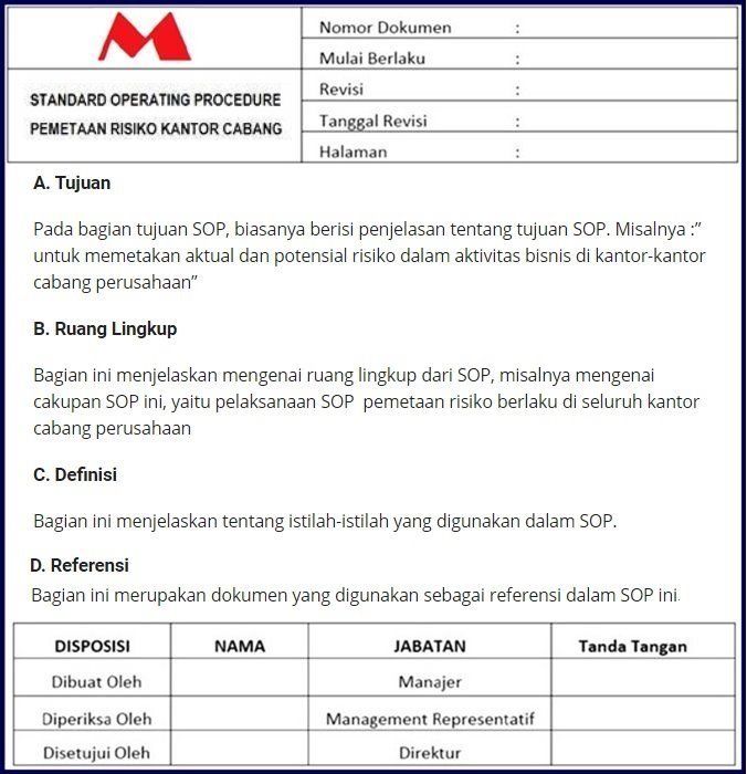 Detail Contoh Manajemen Risiko Nomer 6