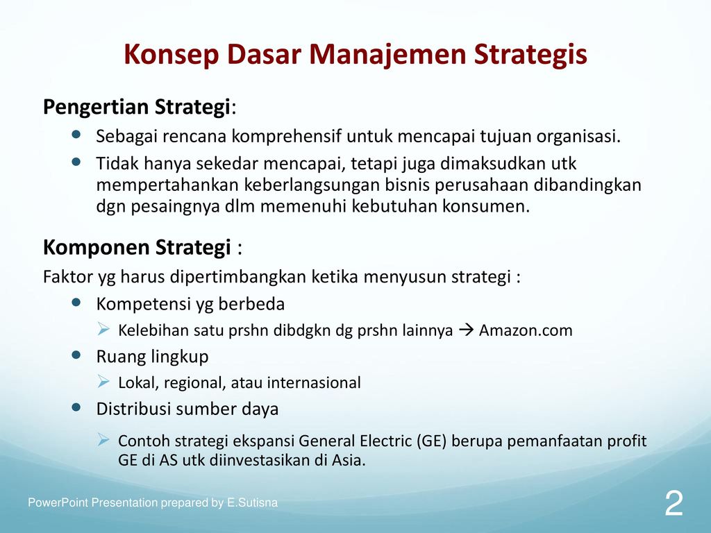 Detail Contoh Manajemen Strategi Nomer 5