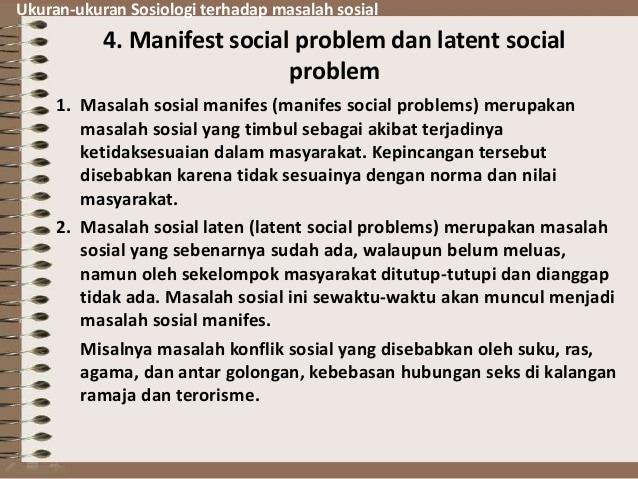 Detail Contoh Manifest Social Problem Nomer 2