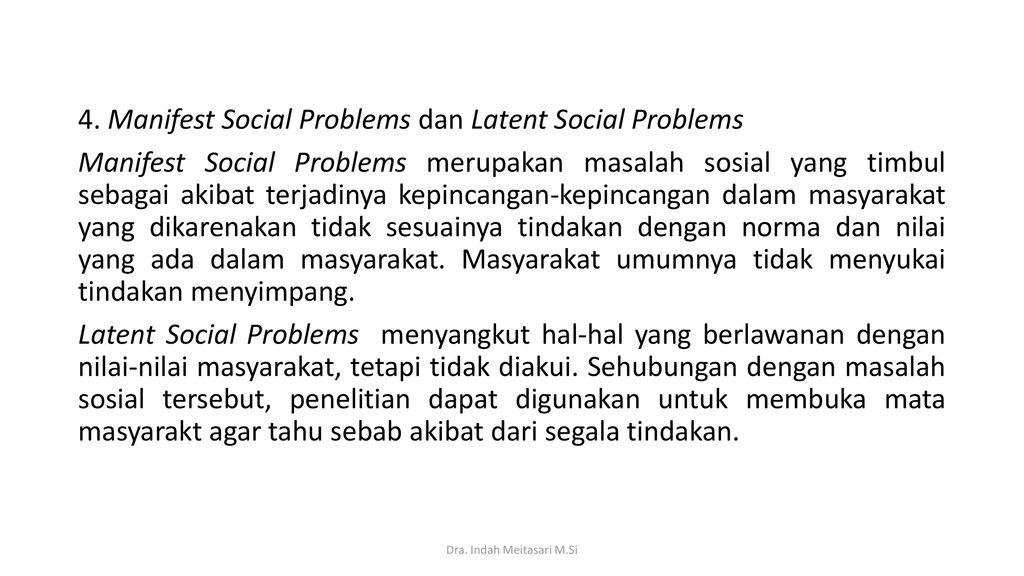 Detail Contoh Manifest Social Problem Nomer 3