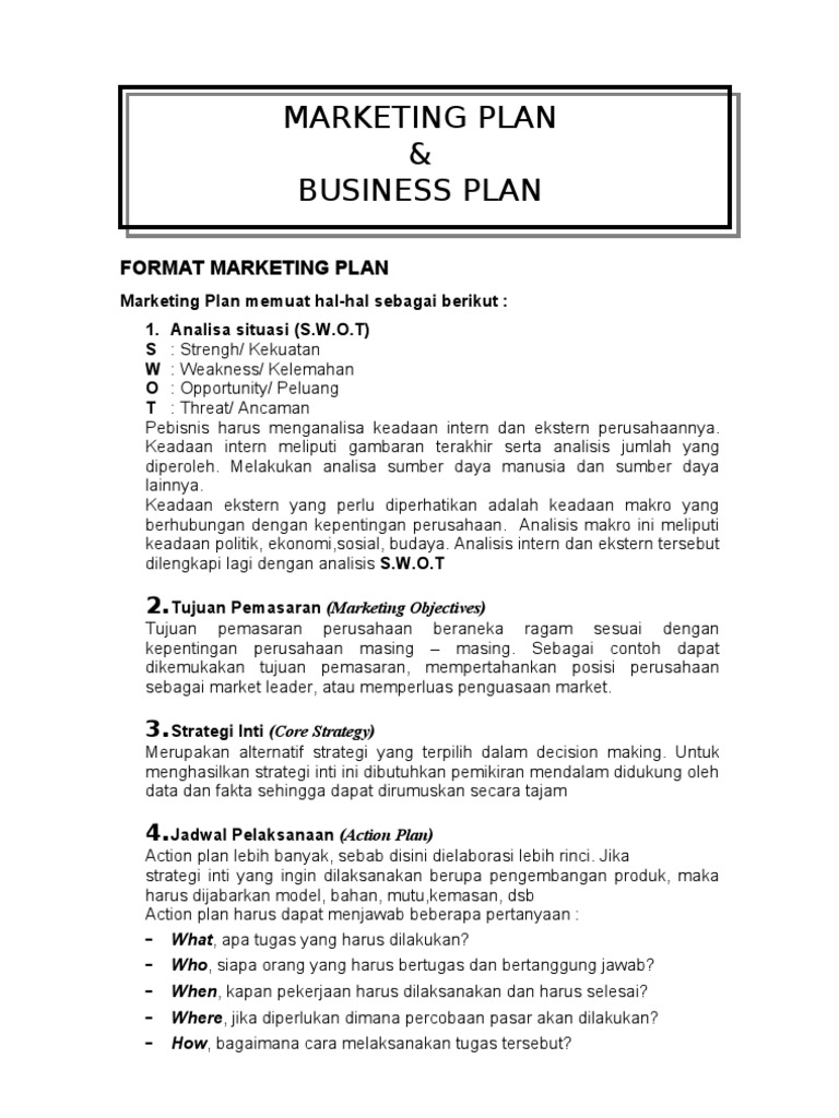 Detail Contoh Marketing Plan Nomer 34