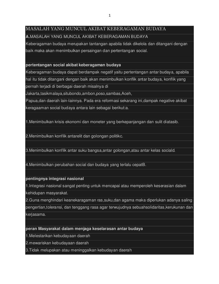 Detail Contoh Masalah Akibat Keberagaman Budaya Nomer 7