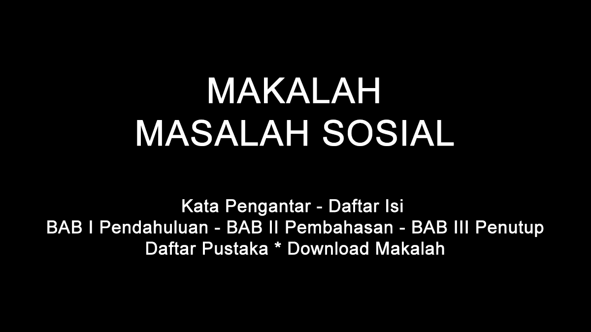 Detail Contoh Masalah Sosial Nomer 47