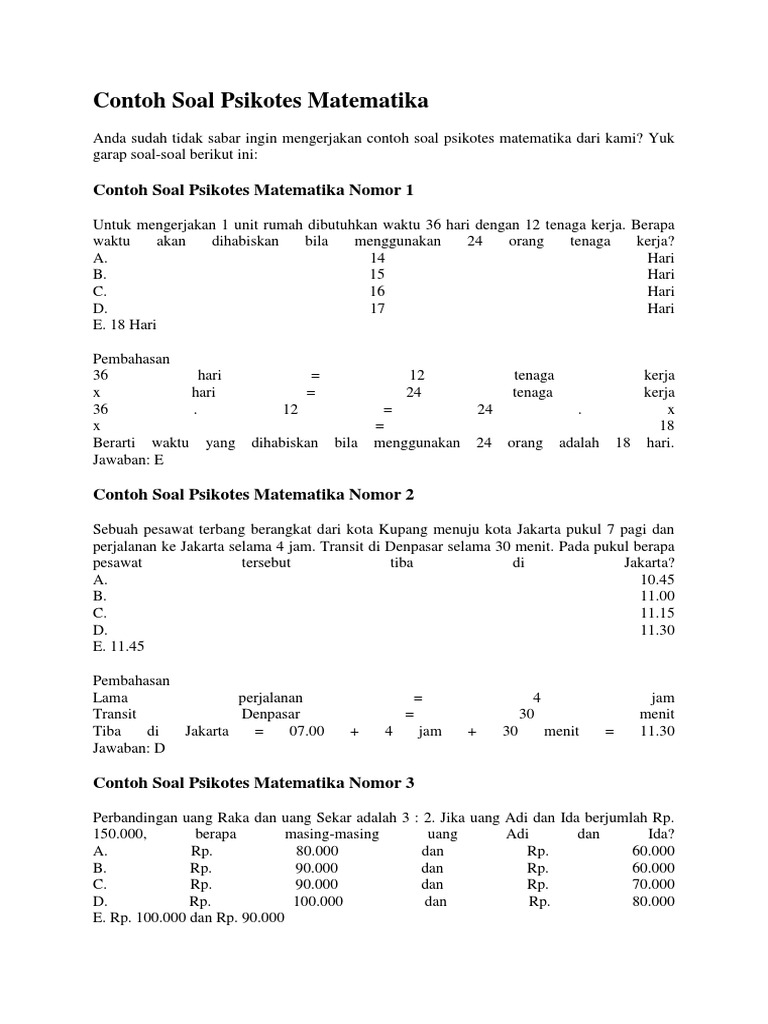 Detail Contoh Matematika Dasar Nomer 12