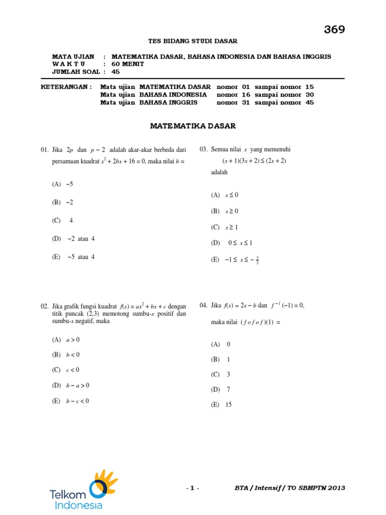 Detail Contoh Matematika Dasar Nomer 25