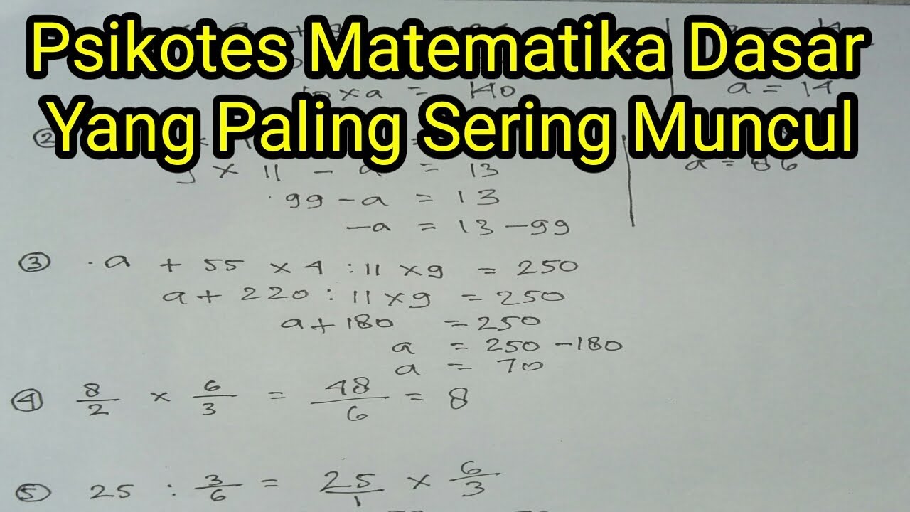 Detail Contoh Matematika Dasar Nomer 4