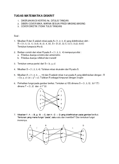 Detail Contoh Matematika Diskrit Nomer 13