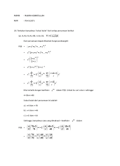 Detail Contoh Matematika Diskrit Nomer 52