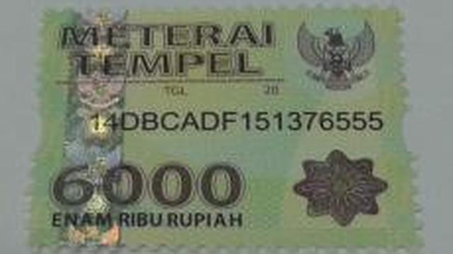 Detail Contoh Materai 6000 Nomer 12