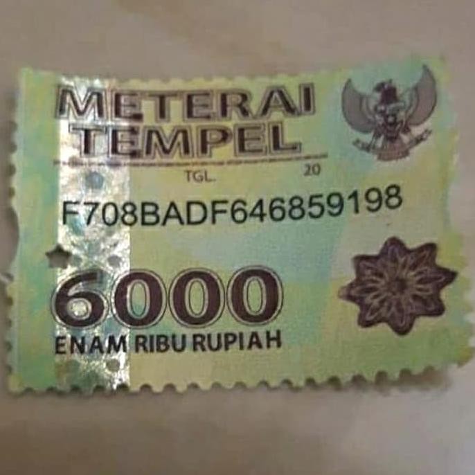 Detail Contoh Materai 6000 Nomer 24