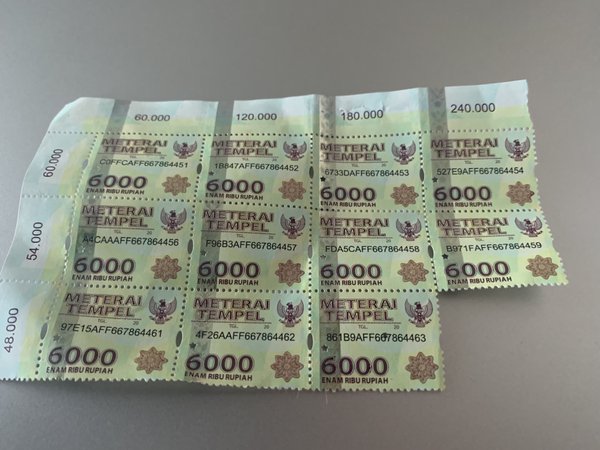 Detail Contoh Materai 6000 Nomer 26
