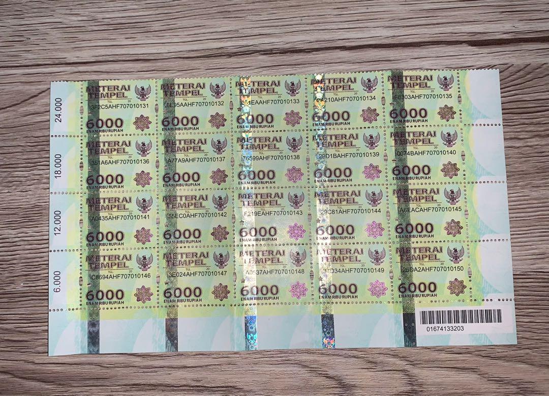 Detail Contoh Materai 6000 Nomer 27