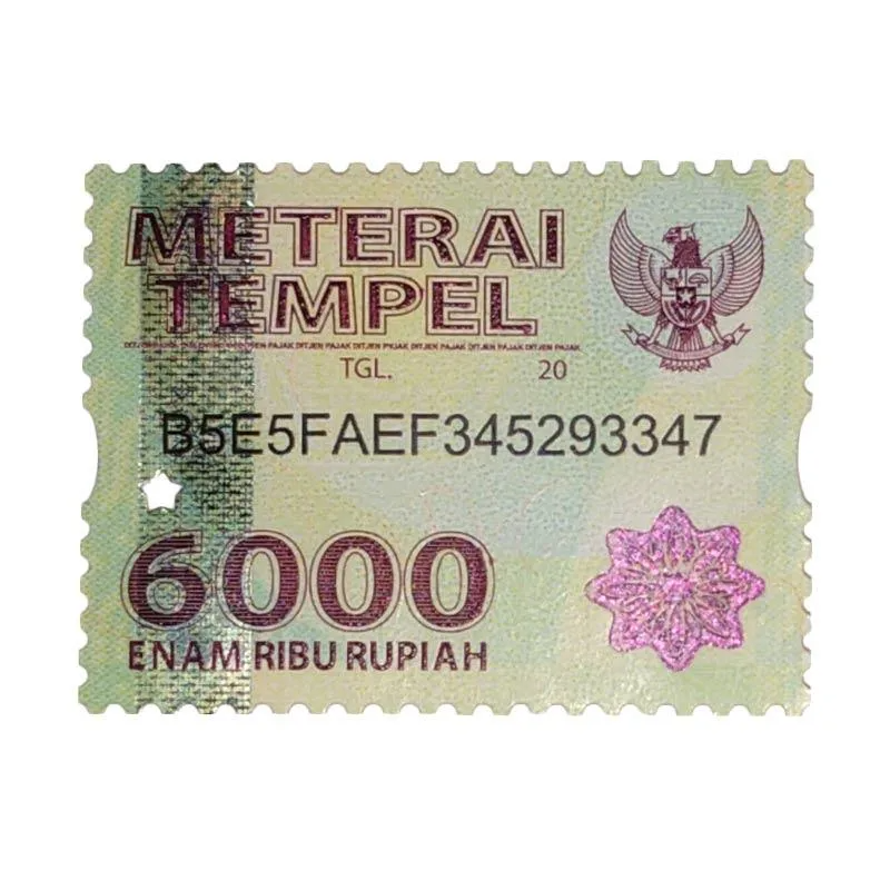 Detail Contoh Materai 6000 Nomer 3
