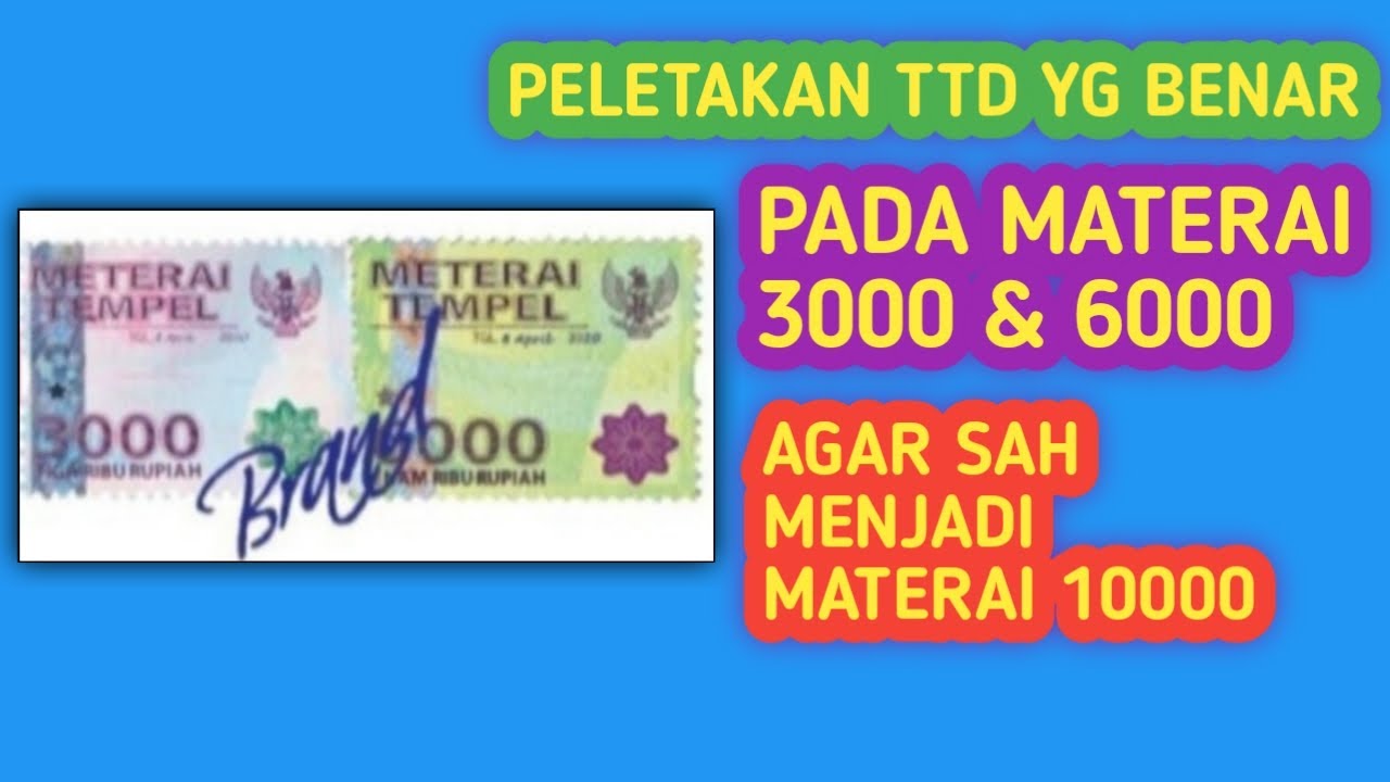 Detail Contoh Materai 6000 Nomer 31