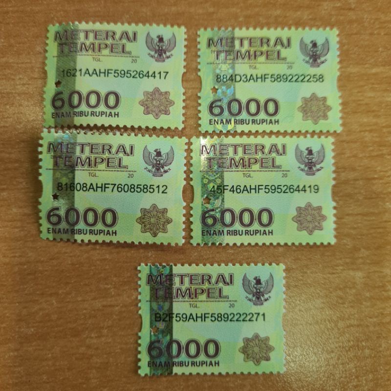 Detail contoh materai 6000 koleksi nomer 32