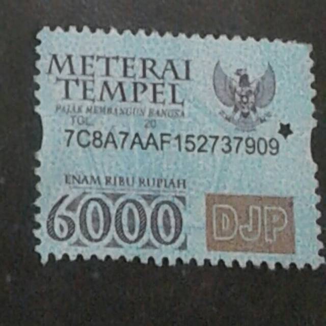 Detail Contoh Materai 6000 Nomer 33