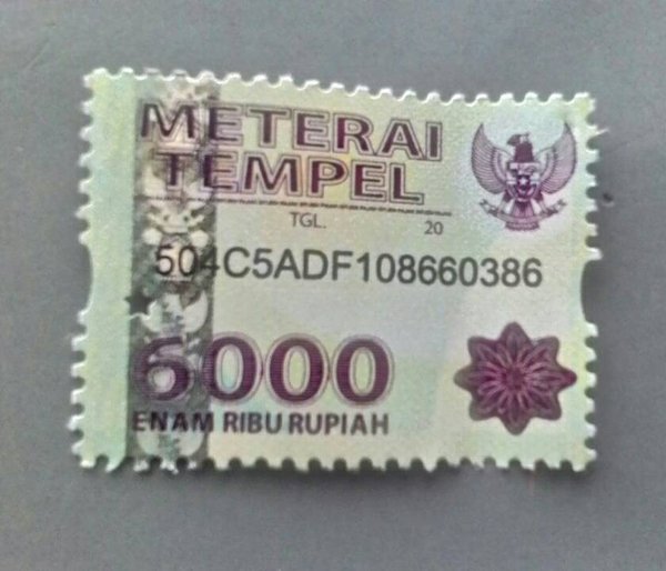 Detail Contoh Materai 6000 Nomer 34
