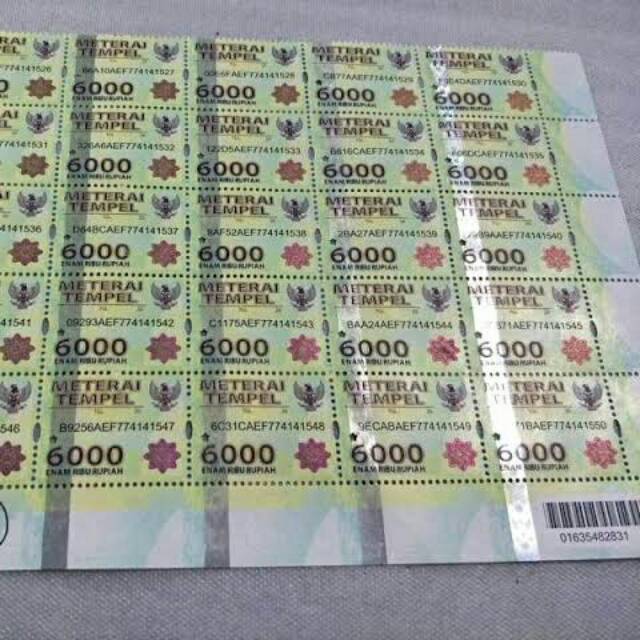 Detail Contoh Materai 6000 Nomer 41