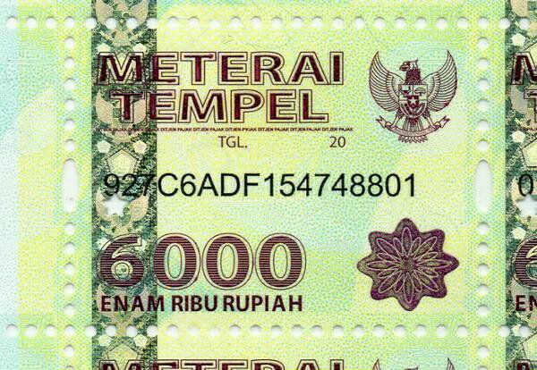 Detail Contoh Materai 6000 Nomer 6