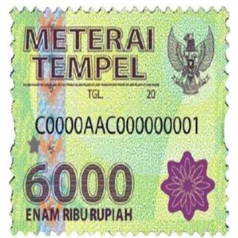 Detail Contoh Materai 6000 Nomer 7