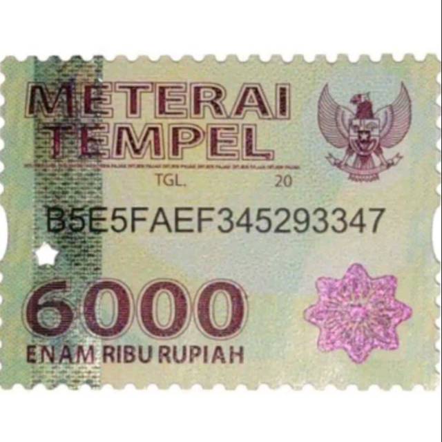 Detail Contoh Materai 6000 Nomer 8