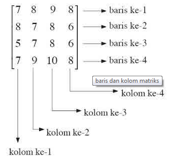 Detail Contoh Matriks Baris Nomer 14