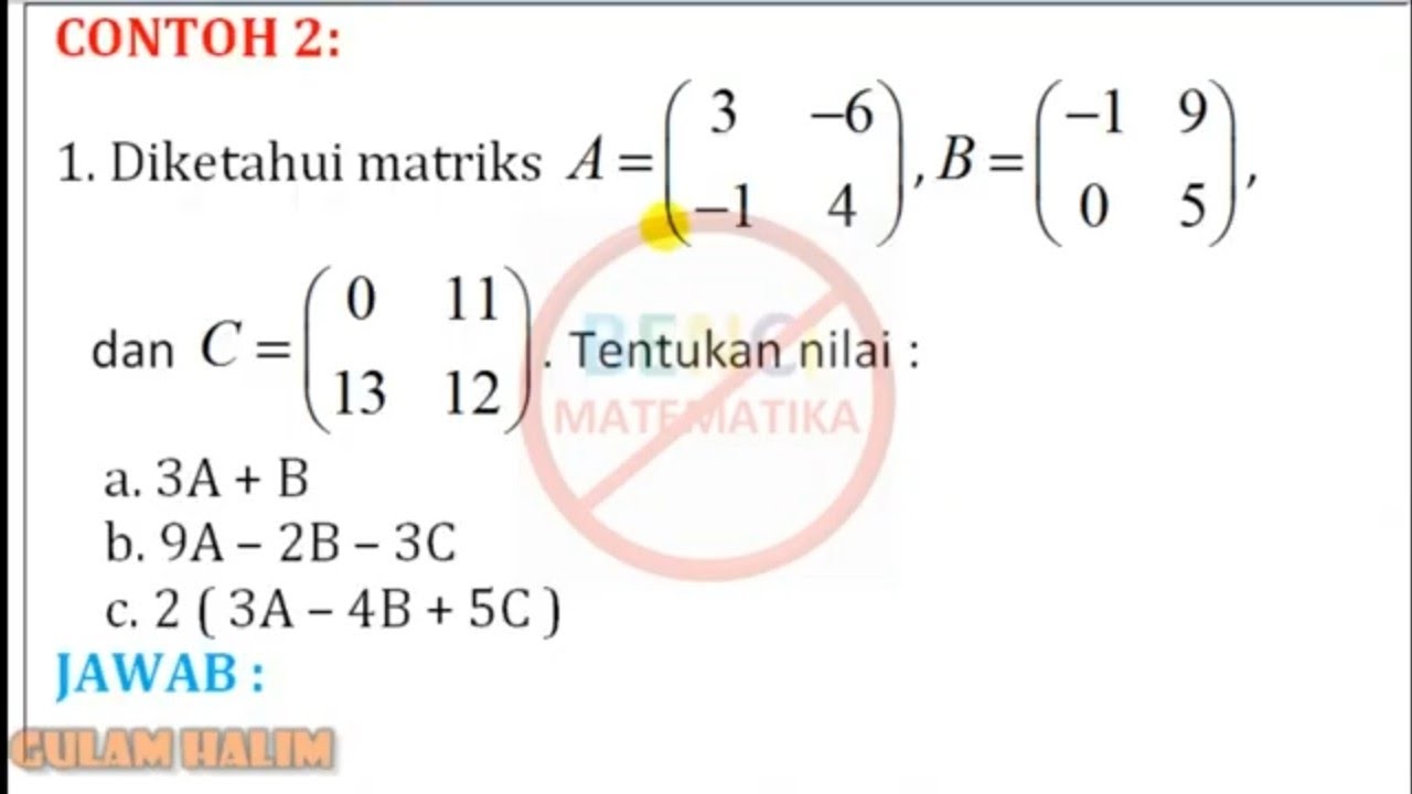 Detail Contoh Matriks Perkalian Nomer 39