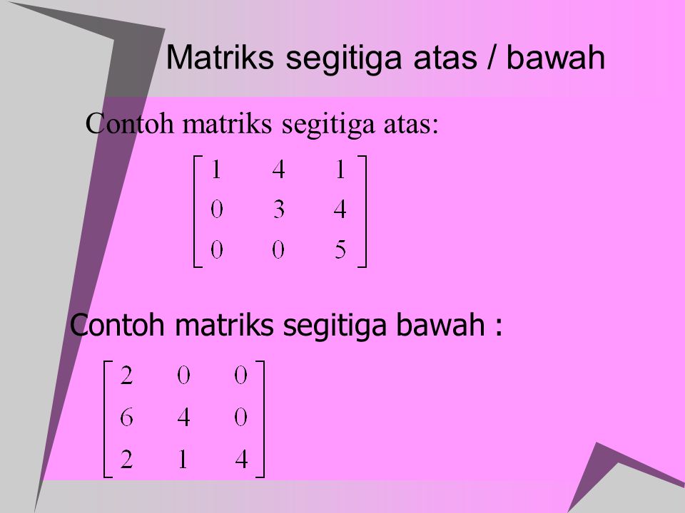 Detail Contoh Matriks Segitiga Atas Nomer 4