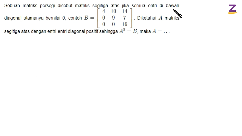 Detail Contoh Matriks Segitiga Atas Nomer 39