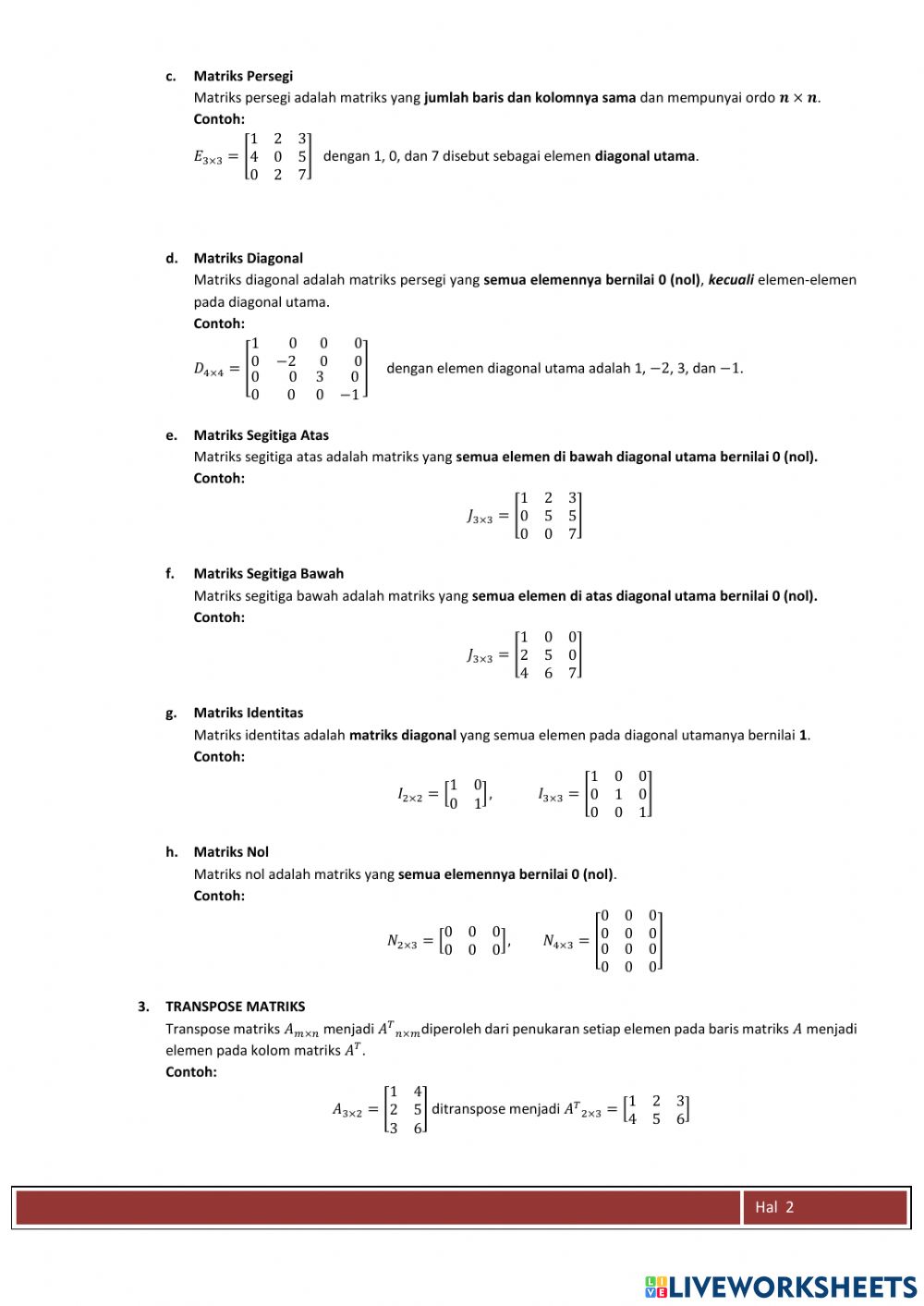 Detail Contoh Matriks Segitiga Atas Nomer 41