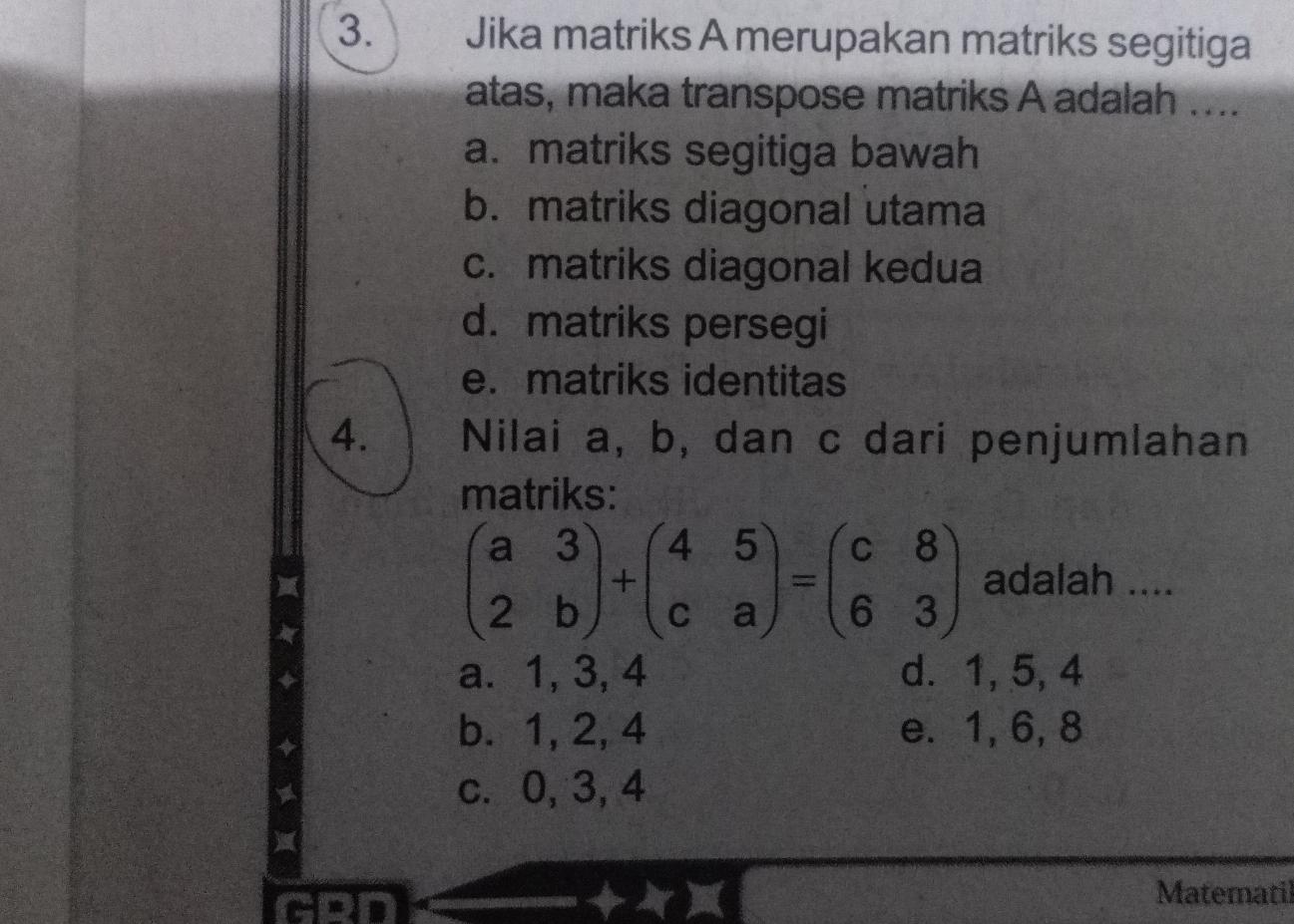 Detail Contoh Matriks Segitiga Atas Nomer 55