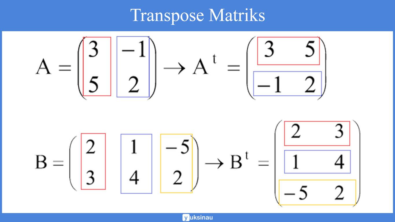 Detail Contoh Matriks Transpose Nomer 11