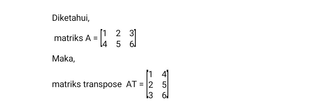 Detail Contoh Matriks Transpose Nomer 3