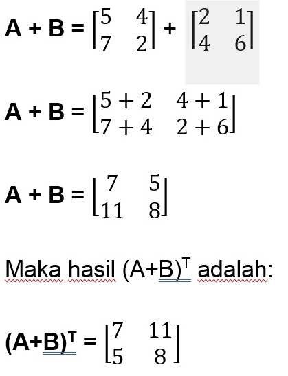 Detail Contoh Matriks Transpose Nomer 4