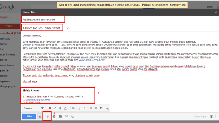 Detail Contoh Melamar Lewat Email Nomer 53