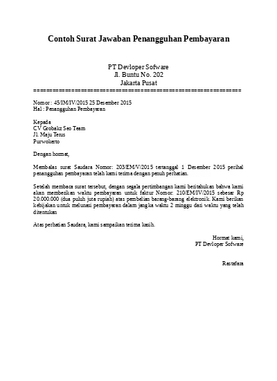 Detail Contoh Membalas Surat Nomer 51