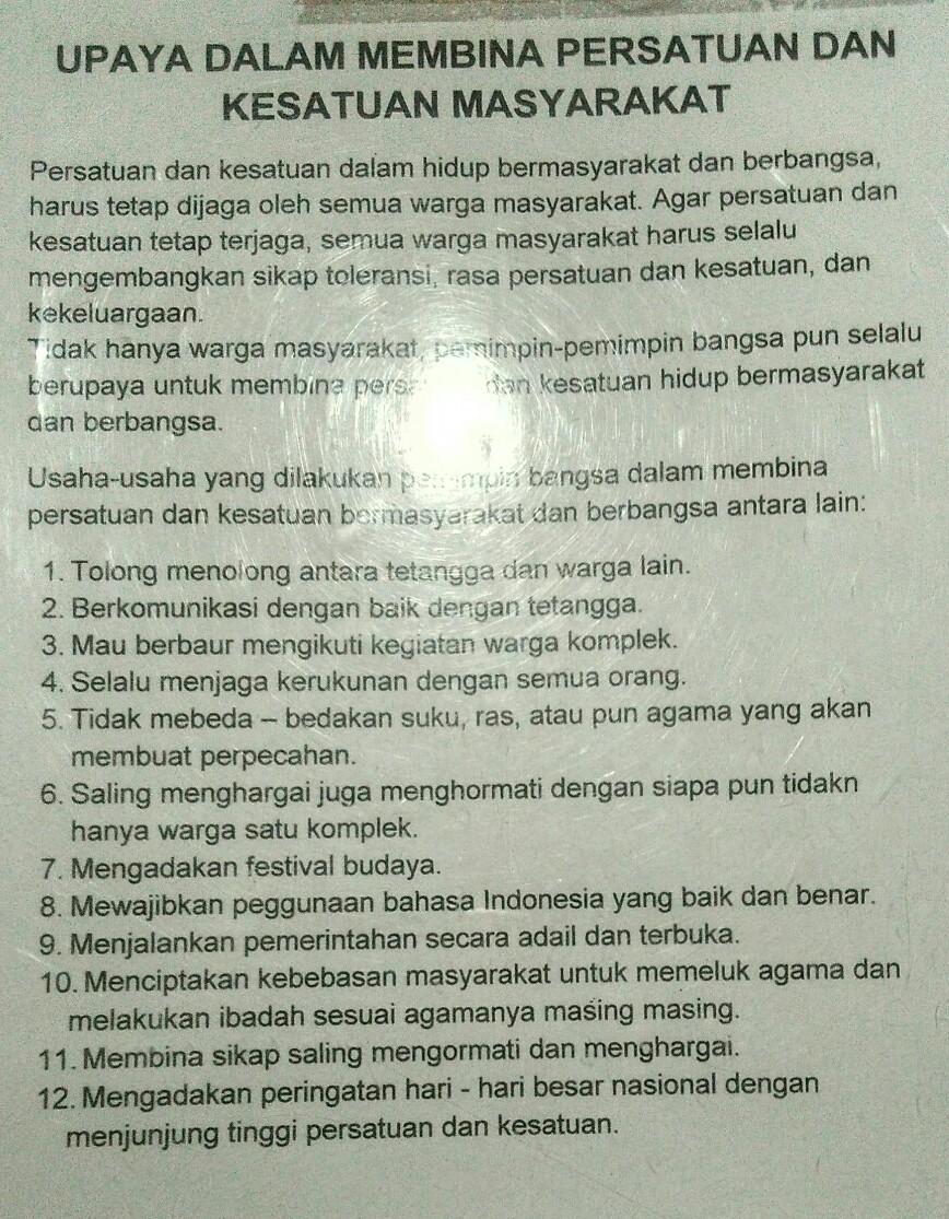 Detail Contoh Membina Persatuan Dan Kesatuan Nomer 13