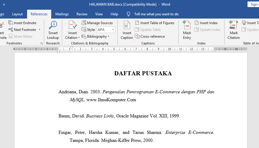 Detail Contoh Membuat Daftar Pustaka Nomer 22