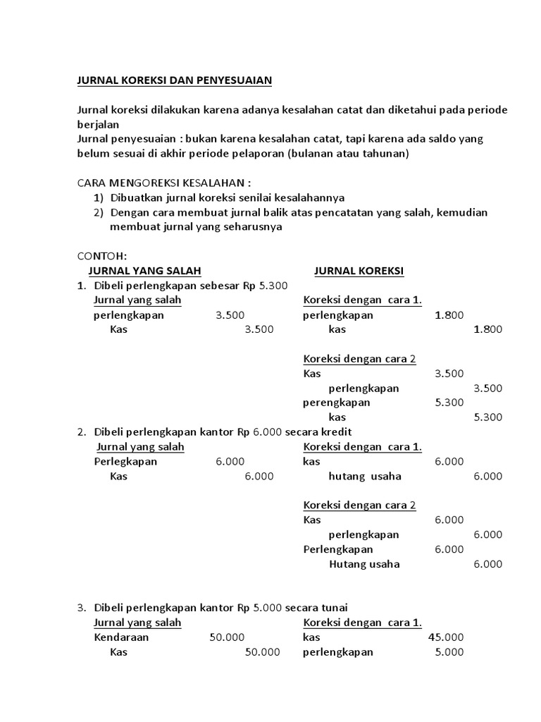 Detail Contoh Membuat Jurnal Penyesuaian Nomer 55