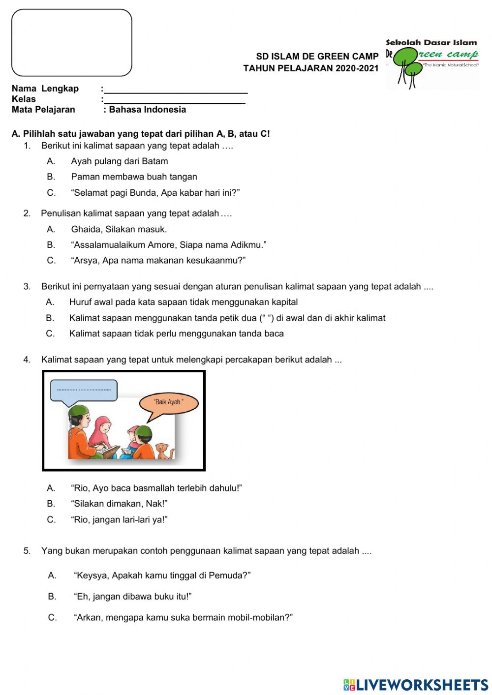 Detail Contoh Membuat Kalimat Nomer 20