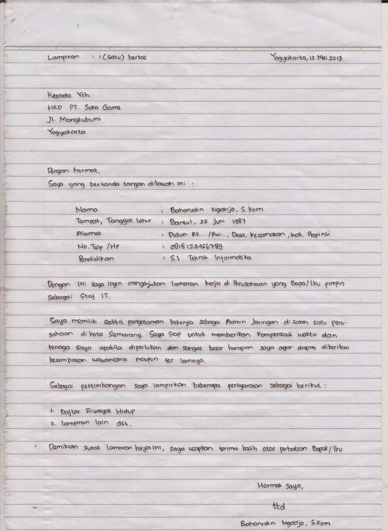 Detail Contoh Membuat Lamaran Nomer 54