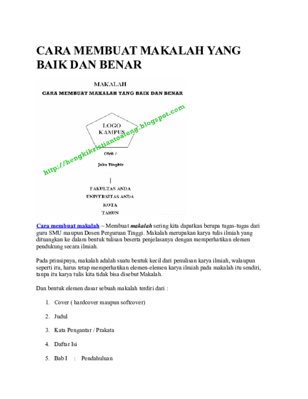 Detail Contoh Membuat Makalah Nomer 46