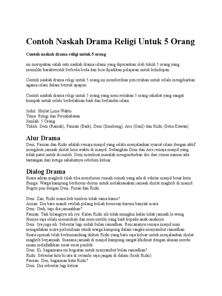 Detail Contoh Membuat Naskah Drama Nomer 26