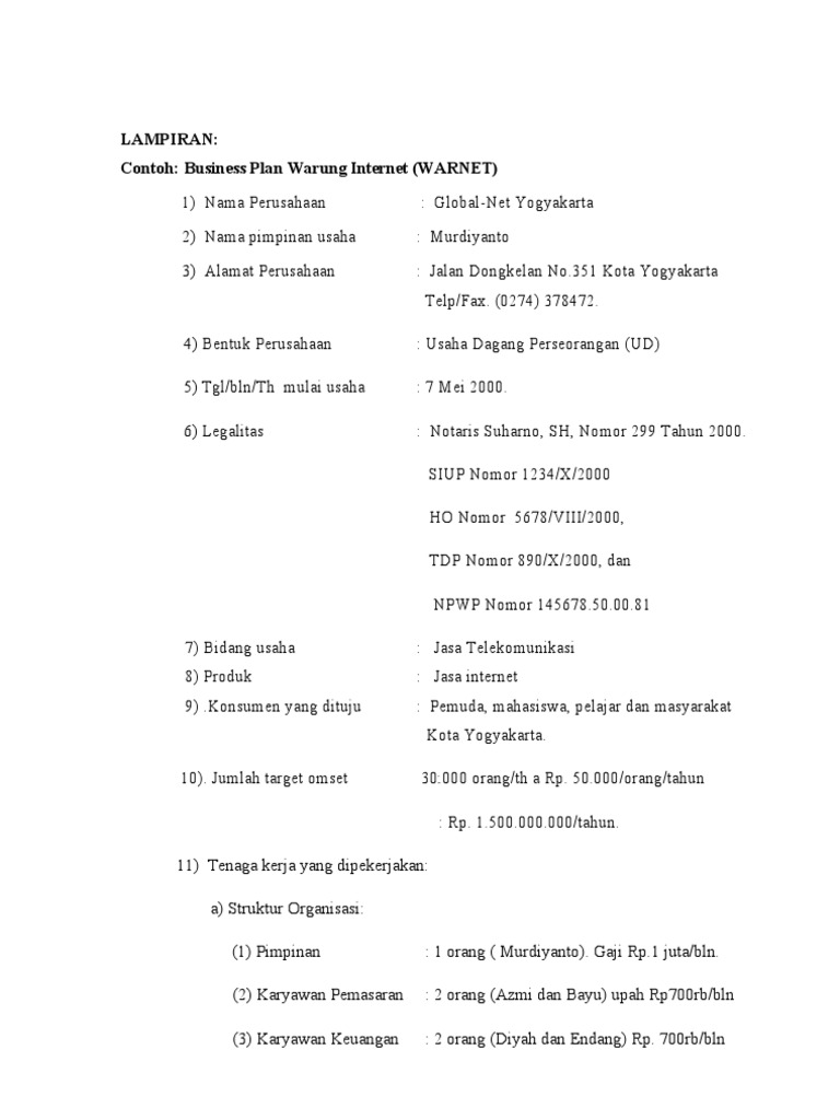 Contoh Membuat Perencanaan Usaha - KibrisPDR