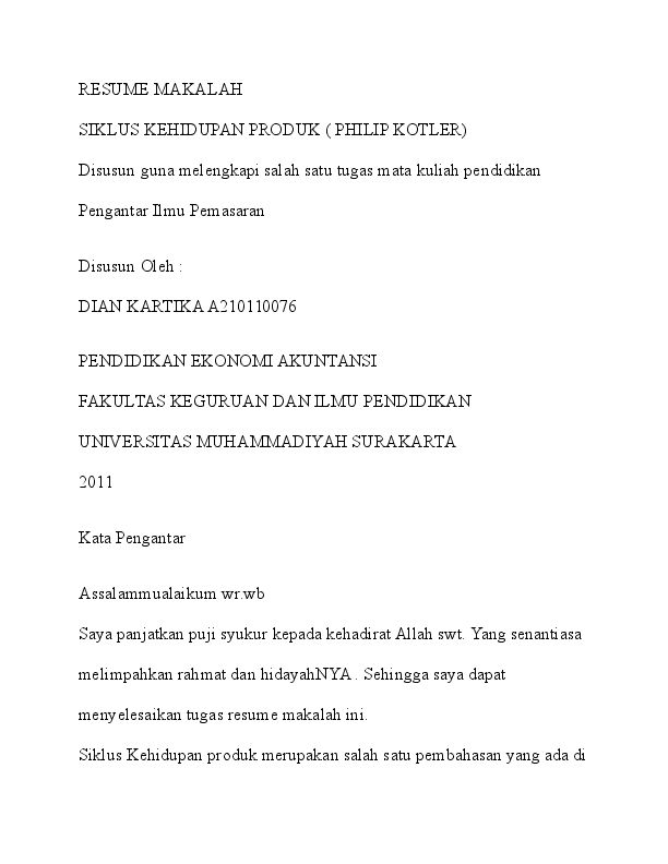 Detail Contoh Membuat Resume Nomer 16