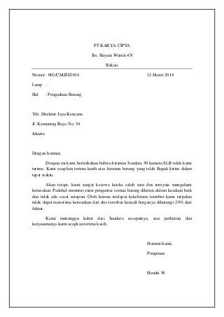 Detail Contoh Membuat Surat Pengaduan Nomer 17