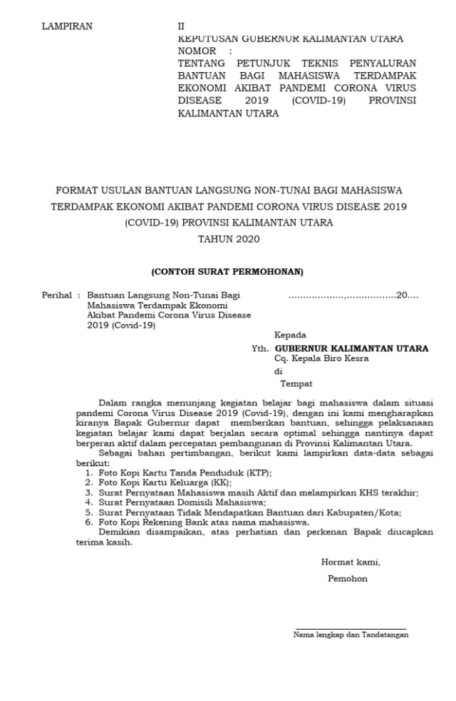 Detail Contoh Membuat Surat Permohonan Nomer 3