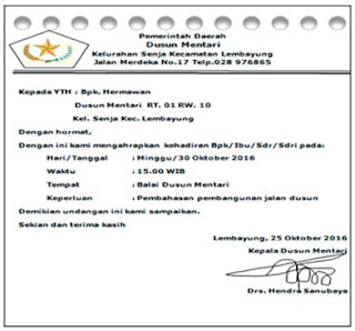 Detail Contoh Membuat Surat Undangan Resmi Nomer 48