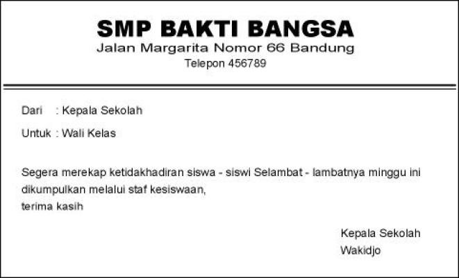 Detail Contoh Memo Perusahaan Nomer 14